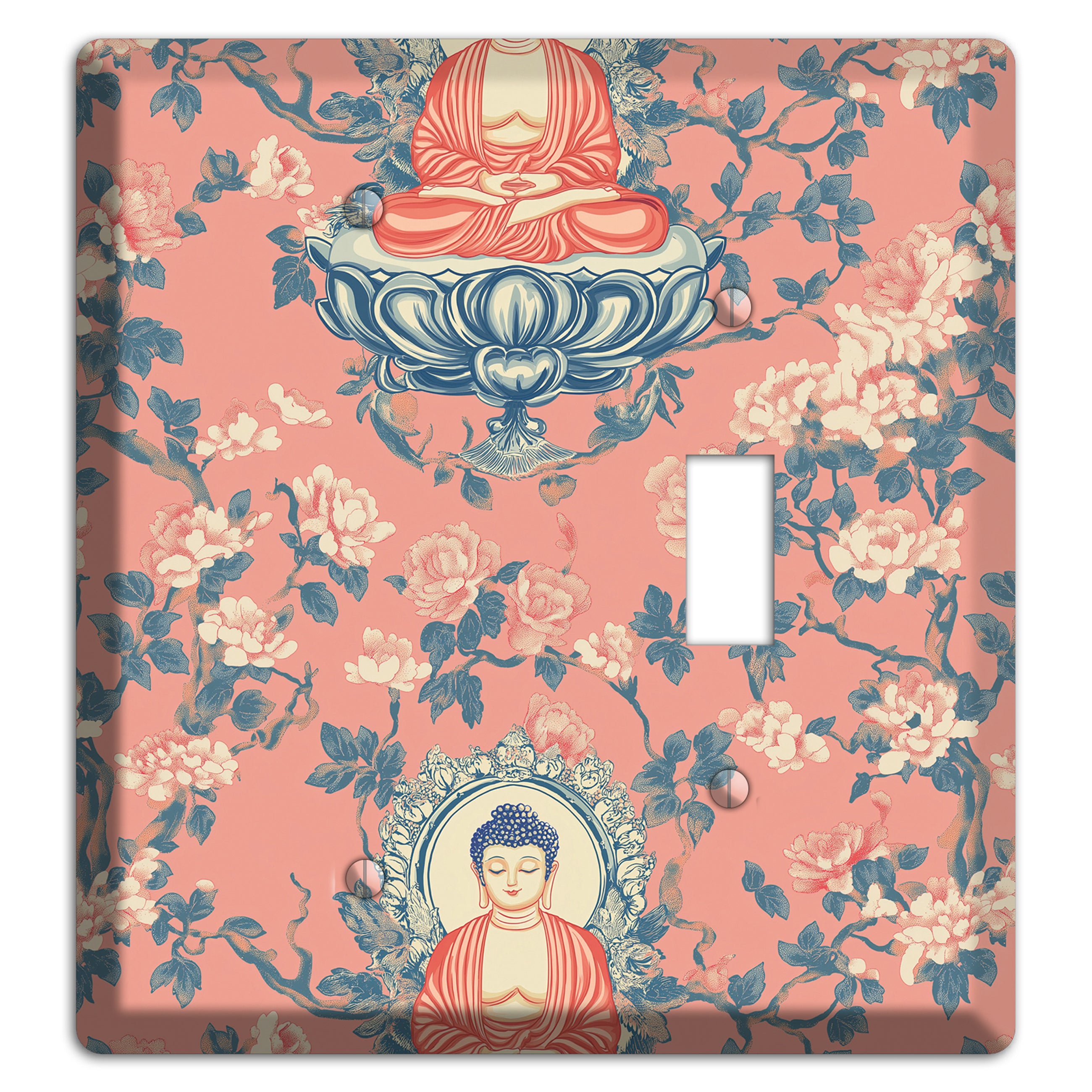 Lotus & Blossom Blank / Toggle Wallplate