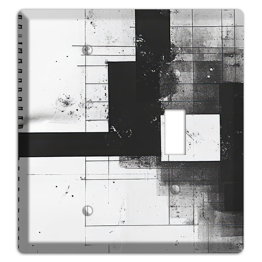 Fractured Blueprint Blank / Toggle Wallplate