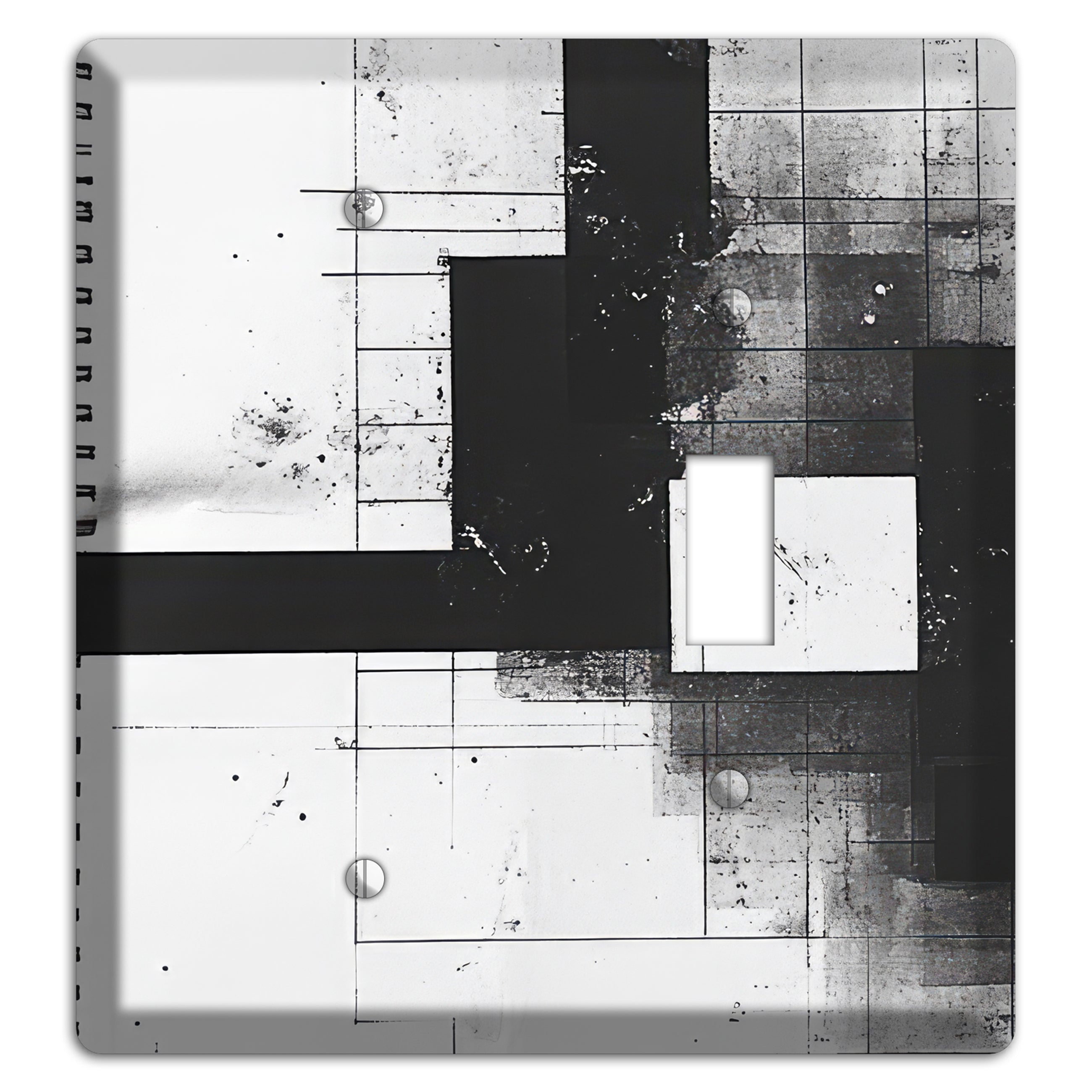 Fractured Blueprint Blank / Toggle Wallplate