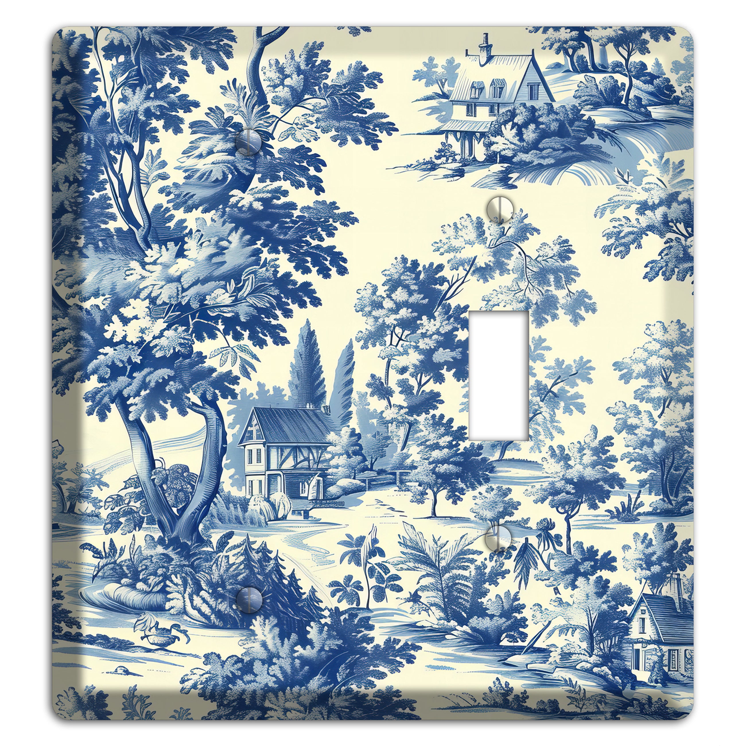 Country Estate Toile Blank / Toggle Wallplate