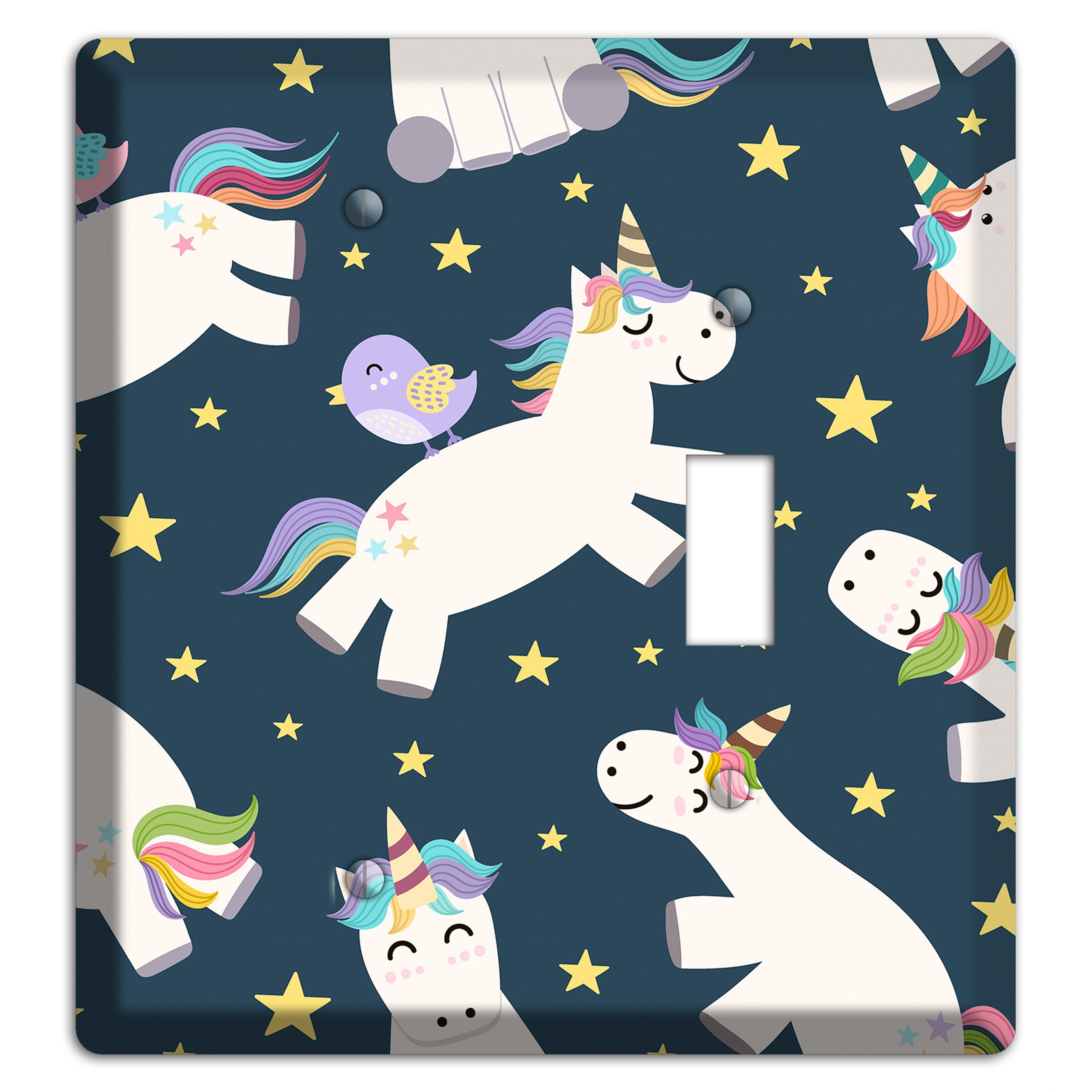Dreamy Night Unicorns Blank / Toggle Wallplate