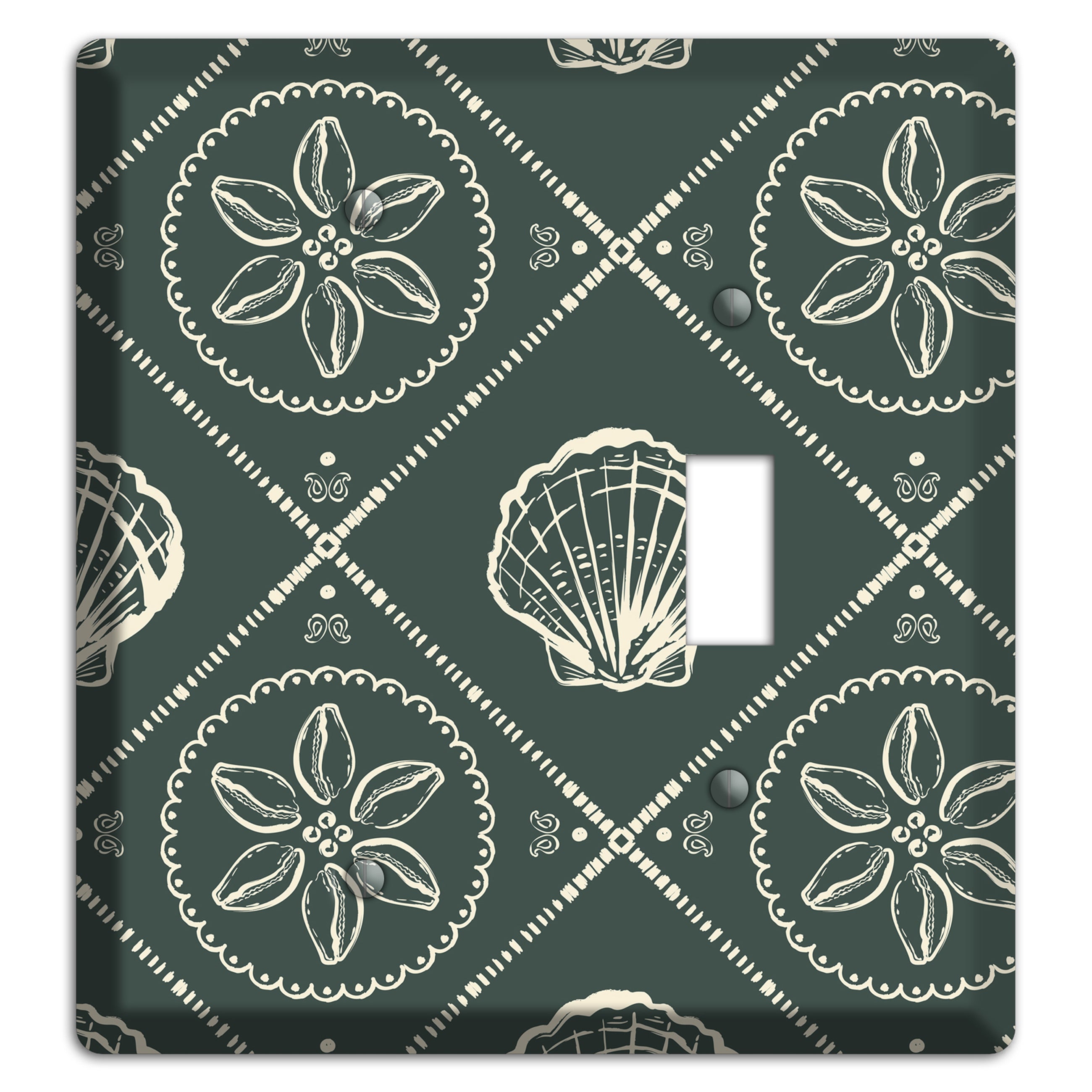 Slate Cowrie Medallion Blank / Toggle Wallplate