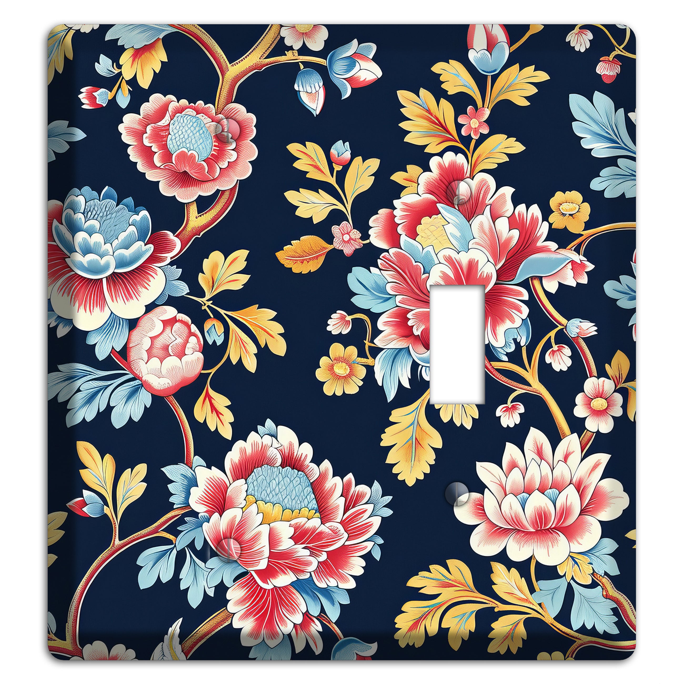 Midnight Garden Bloom Blank / Toggle Wallplate