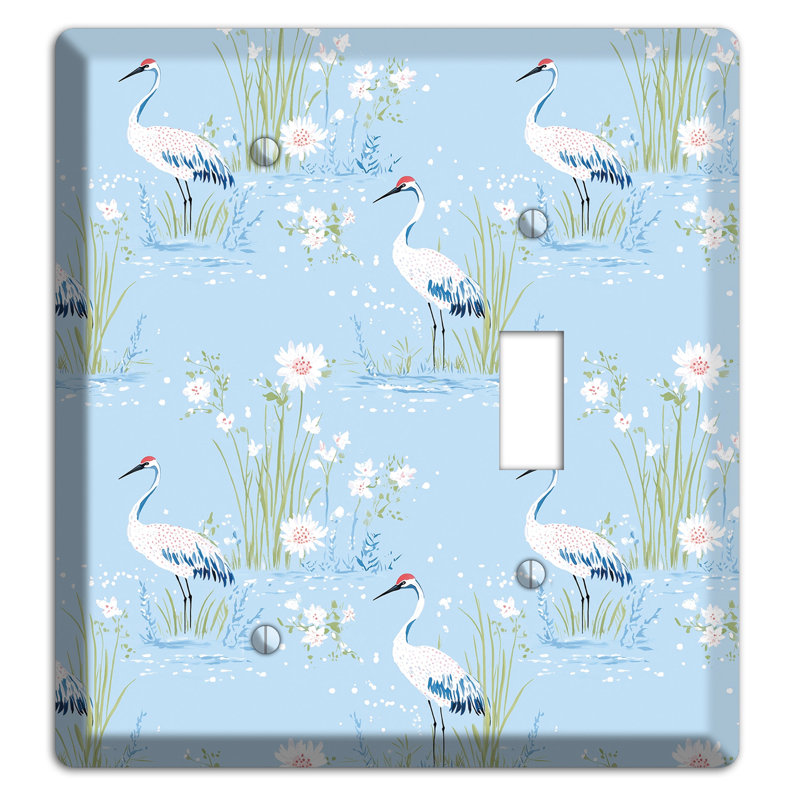 Powder Blue Marsh Blank / Toggle Wallplate