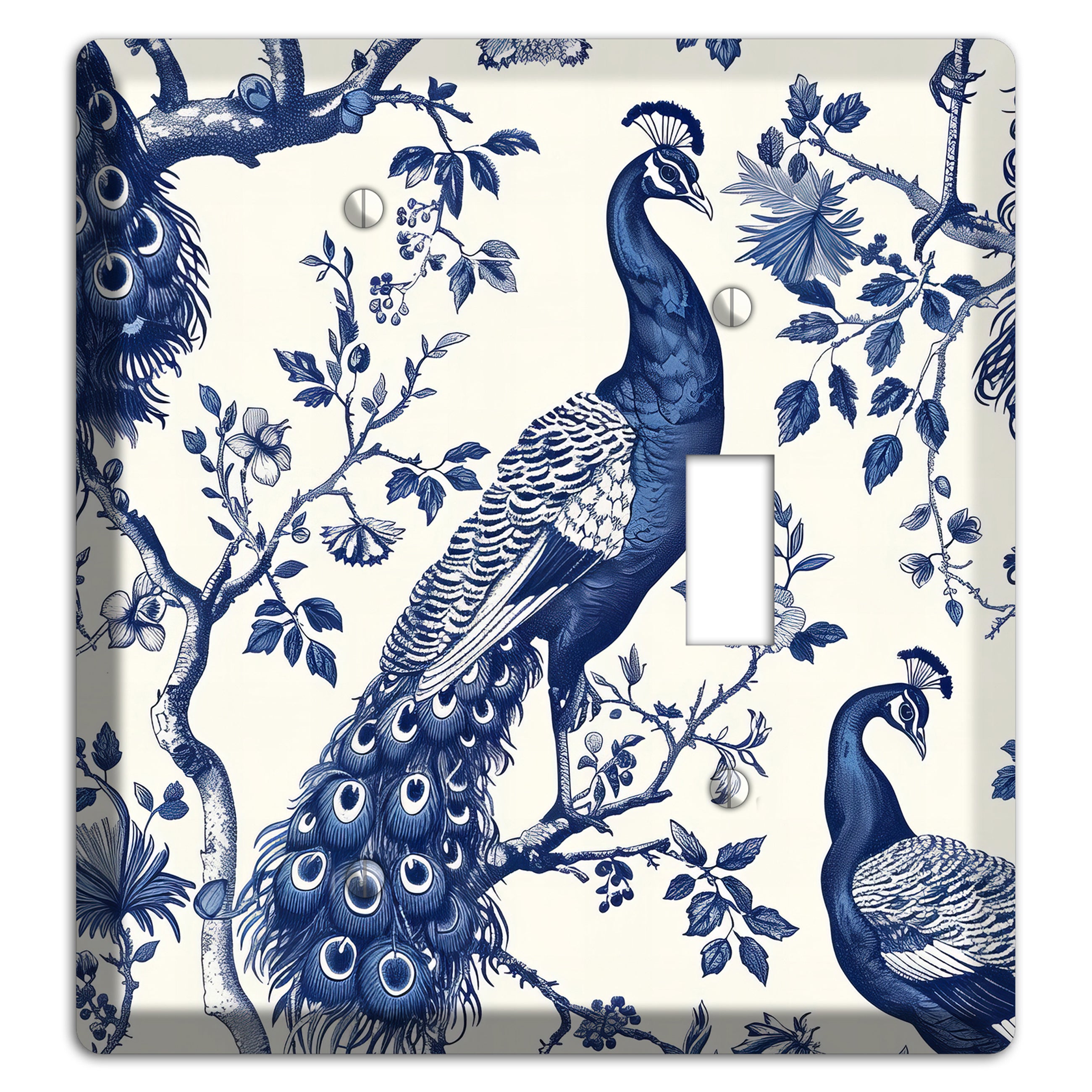 Peacock & Bough Blank / Toggle Wallplate