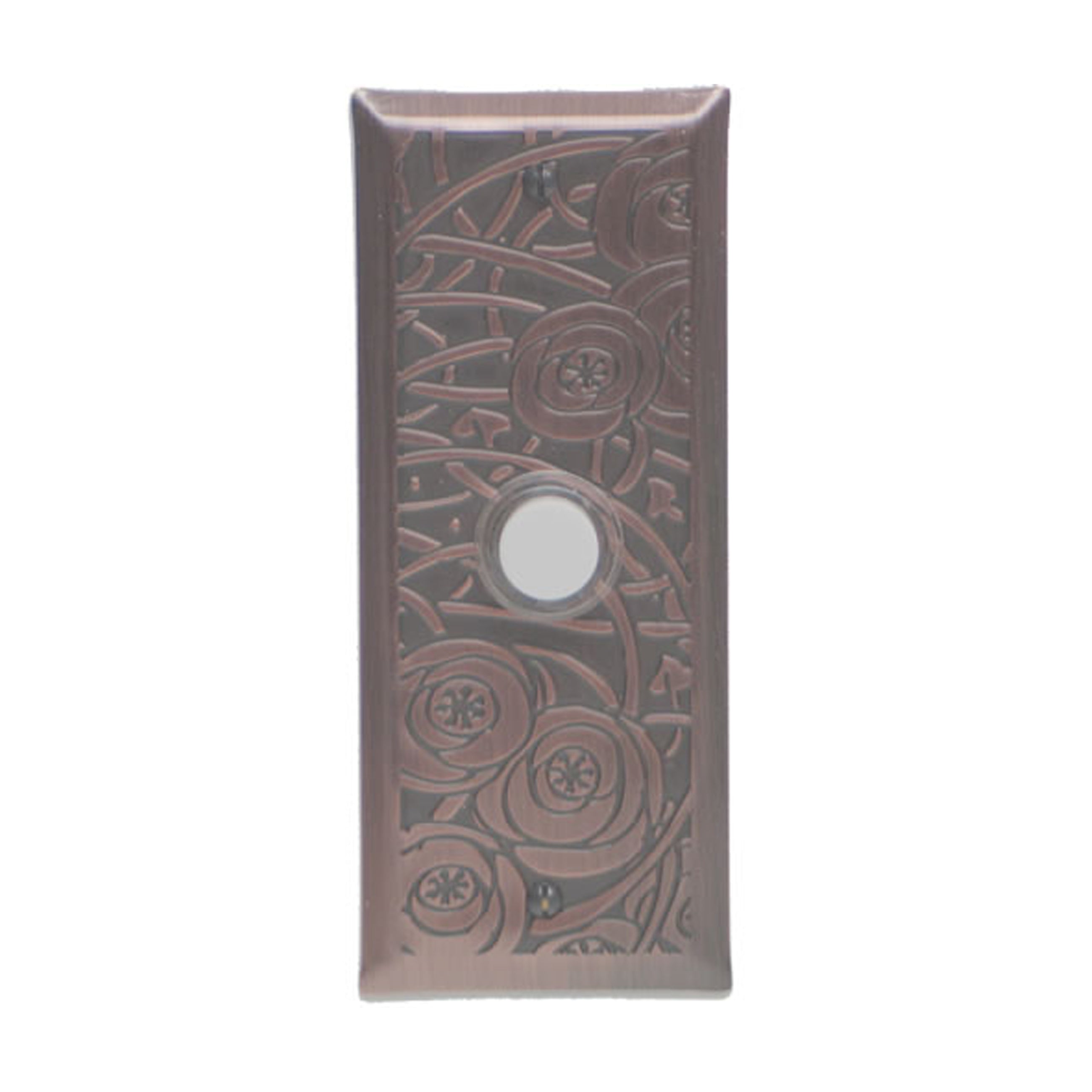 Deco Floral Doorbell - Solid Oil Rubbed Copper