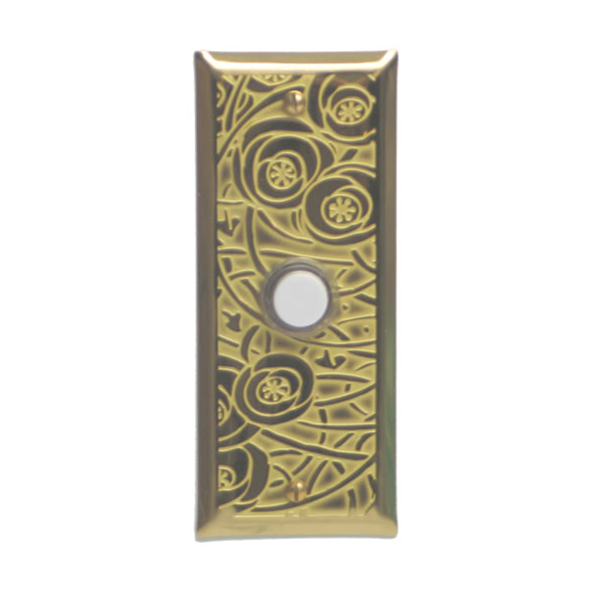 Deco Floral Doorbell - Solid Brass