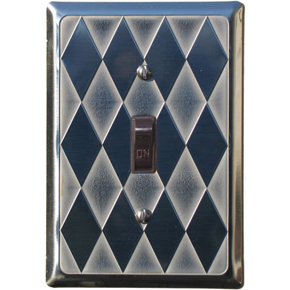 Diamond Stainless Steel Single Toggle Switchplate