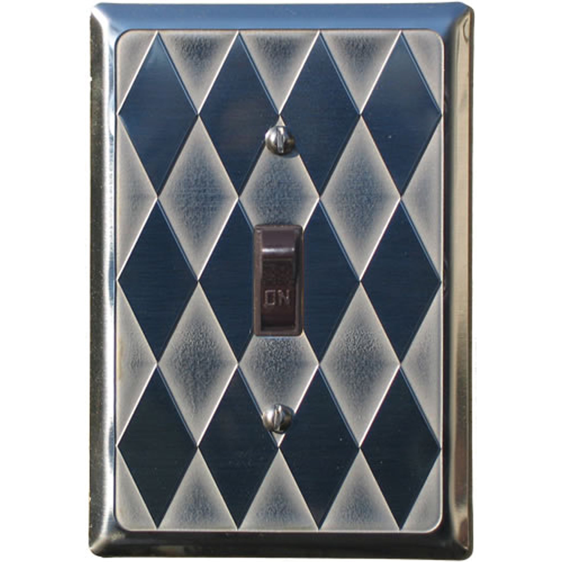 Diamond Stainless Steel Single Toggle Switchplate