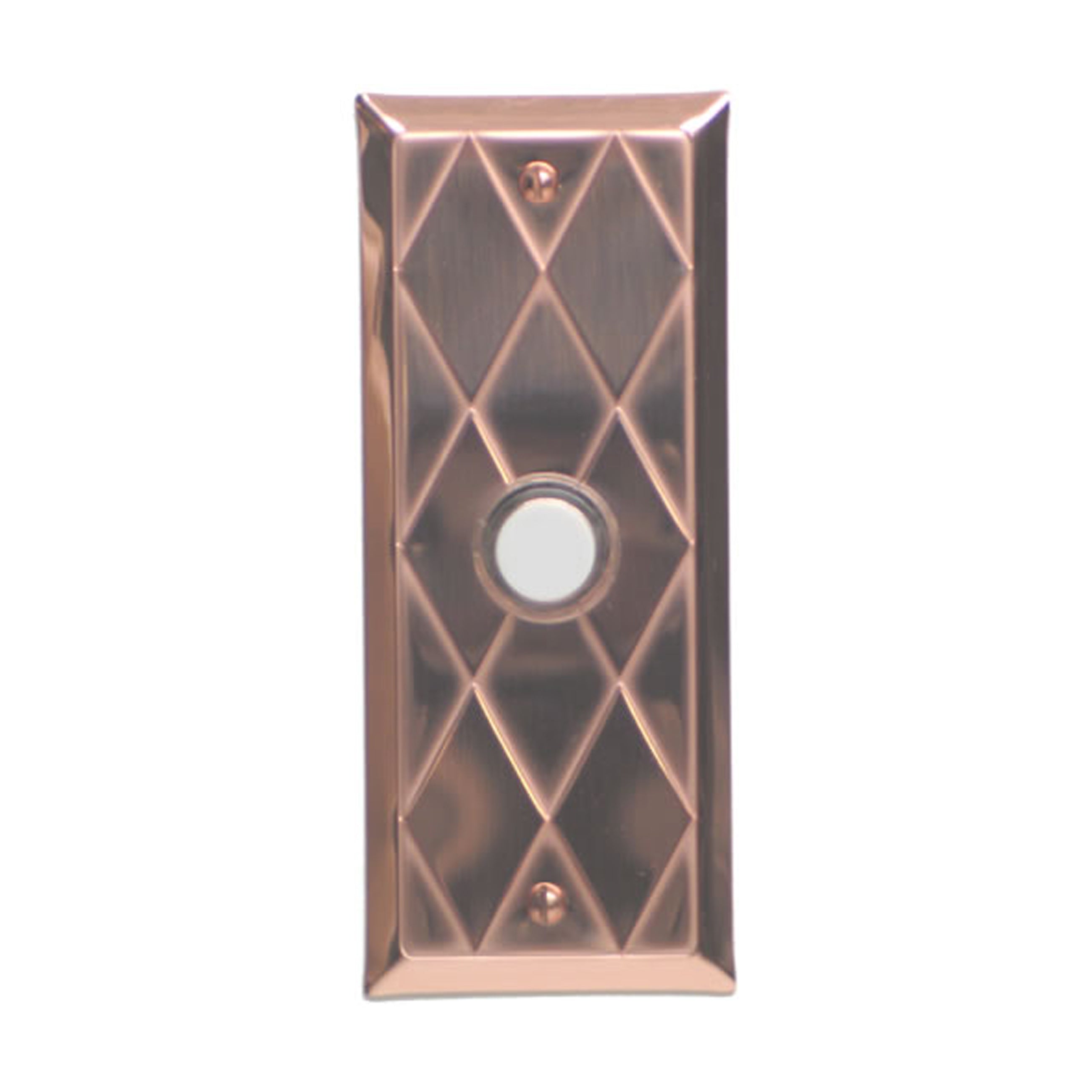 Diamond Doorbell - Solid Polished Copper