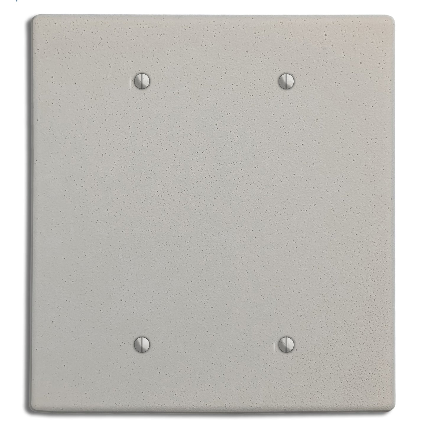 White Boho Smooth Double Blank Cover Plate
