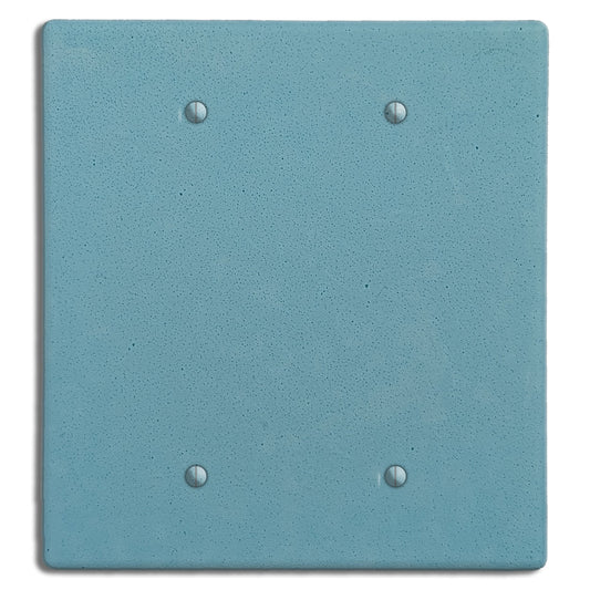 Caribbean Blue Boho Smooth Double Blank Cover Plate