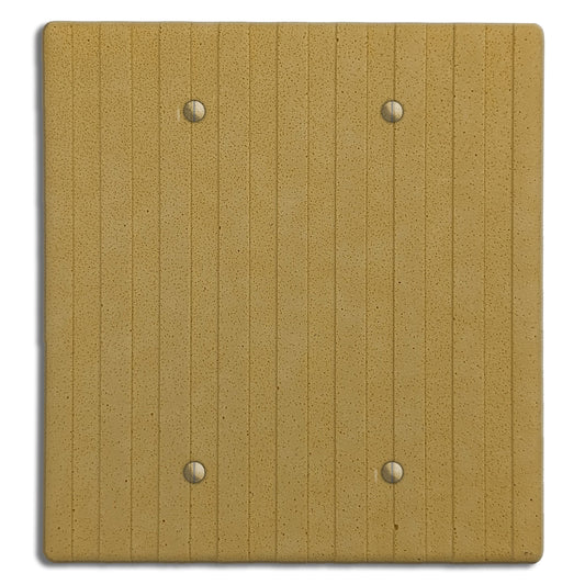 Saffron Yellow Boho Stripes Double Blank Cover Plate