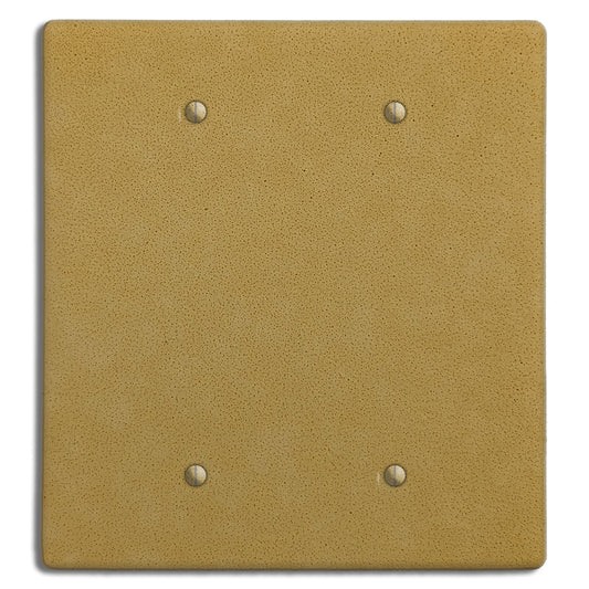 Saffron Yellow Boho Smooth Double Blank Cover Plate
