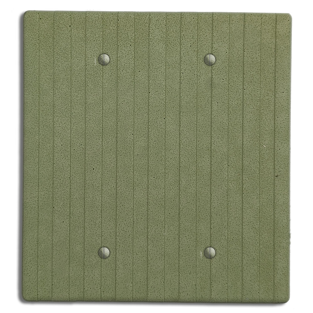 Sage Green Boho Stripes Double Blank Cover Plate