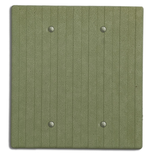 Sage Green Boho Stripes Double Blank Cover Plate