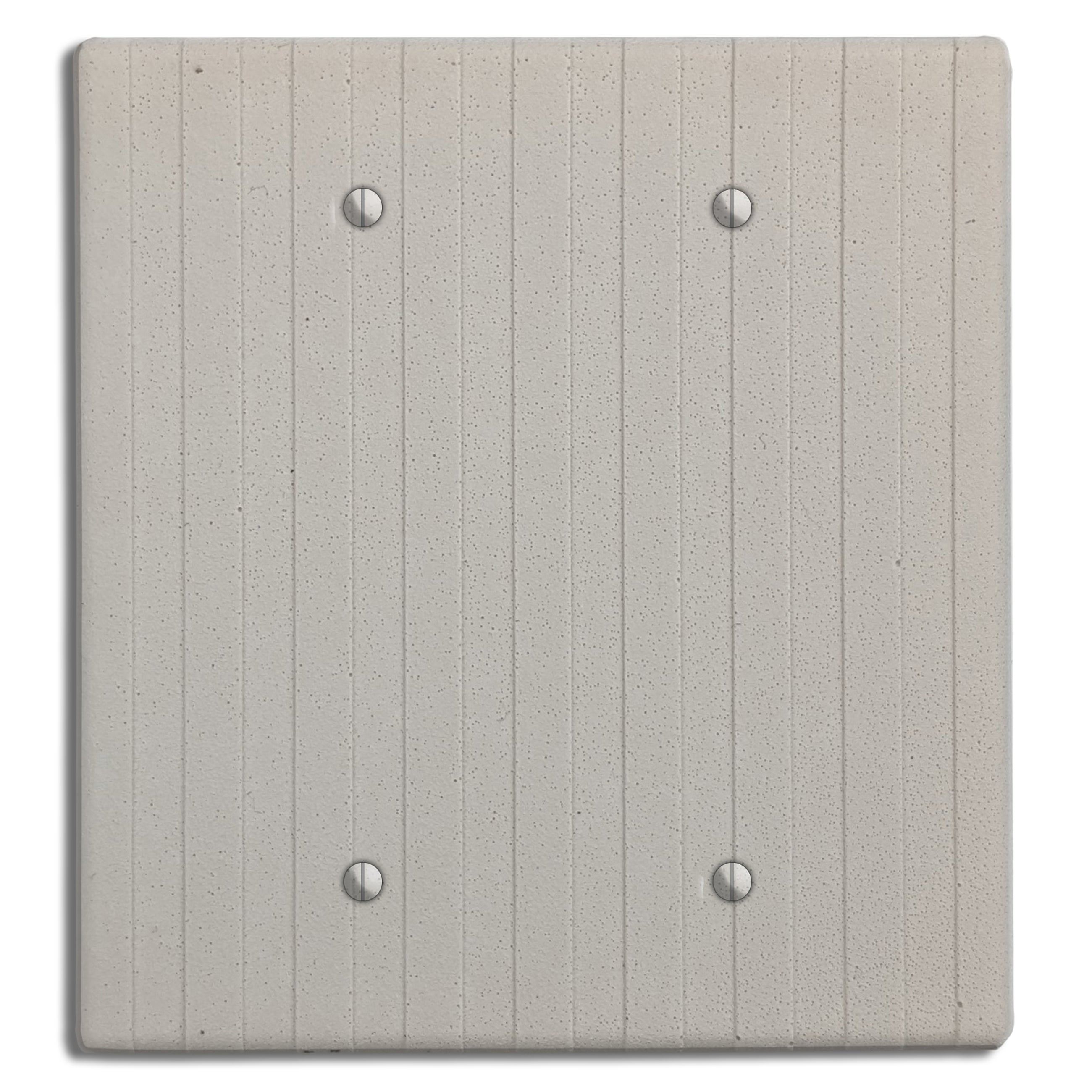 White Boho Stripes Double Blank Cover Plate