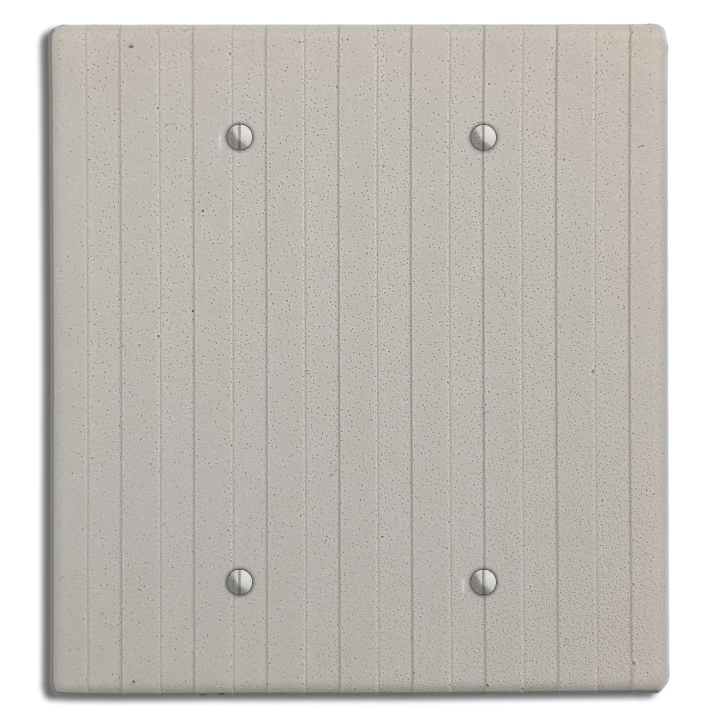 White Boho Stripes Double Blank Cover Plate