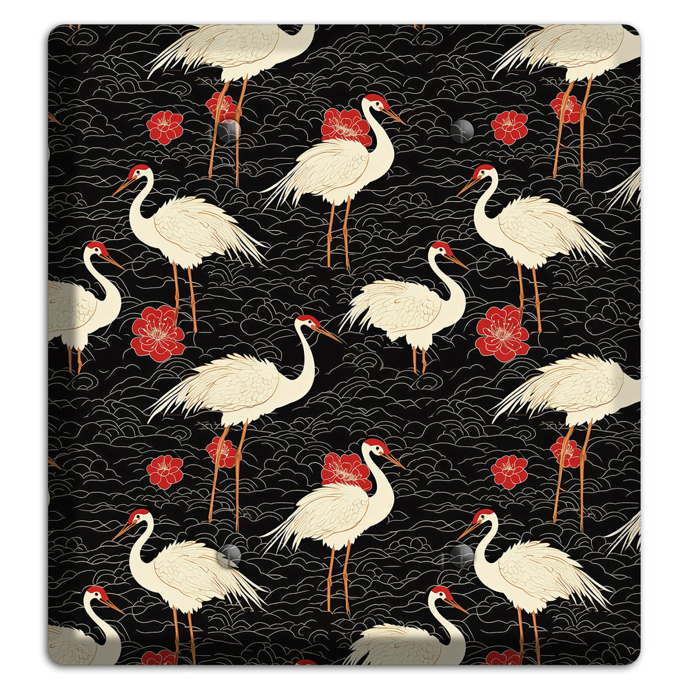Ebony Crane Vigil 2 Blank Wallplate