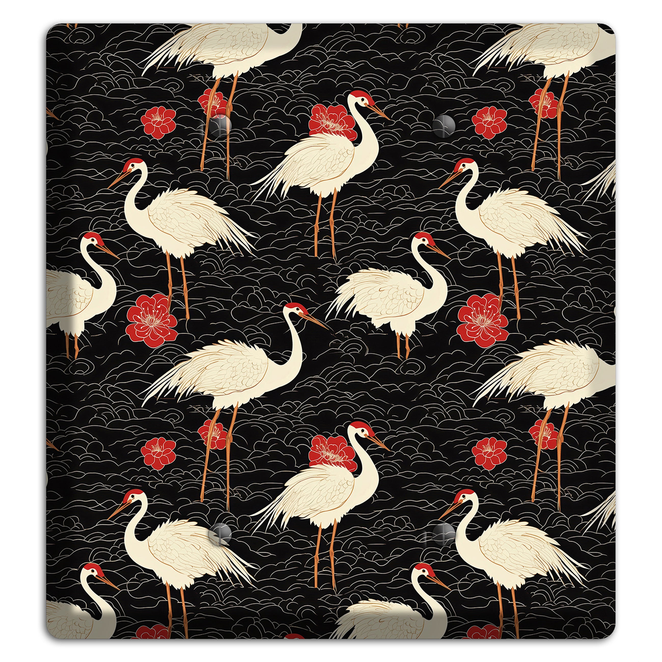 Ebony Crane Vigil 2 Blank Wallplate