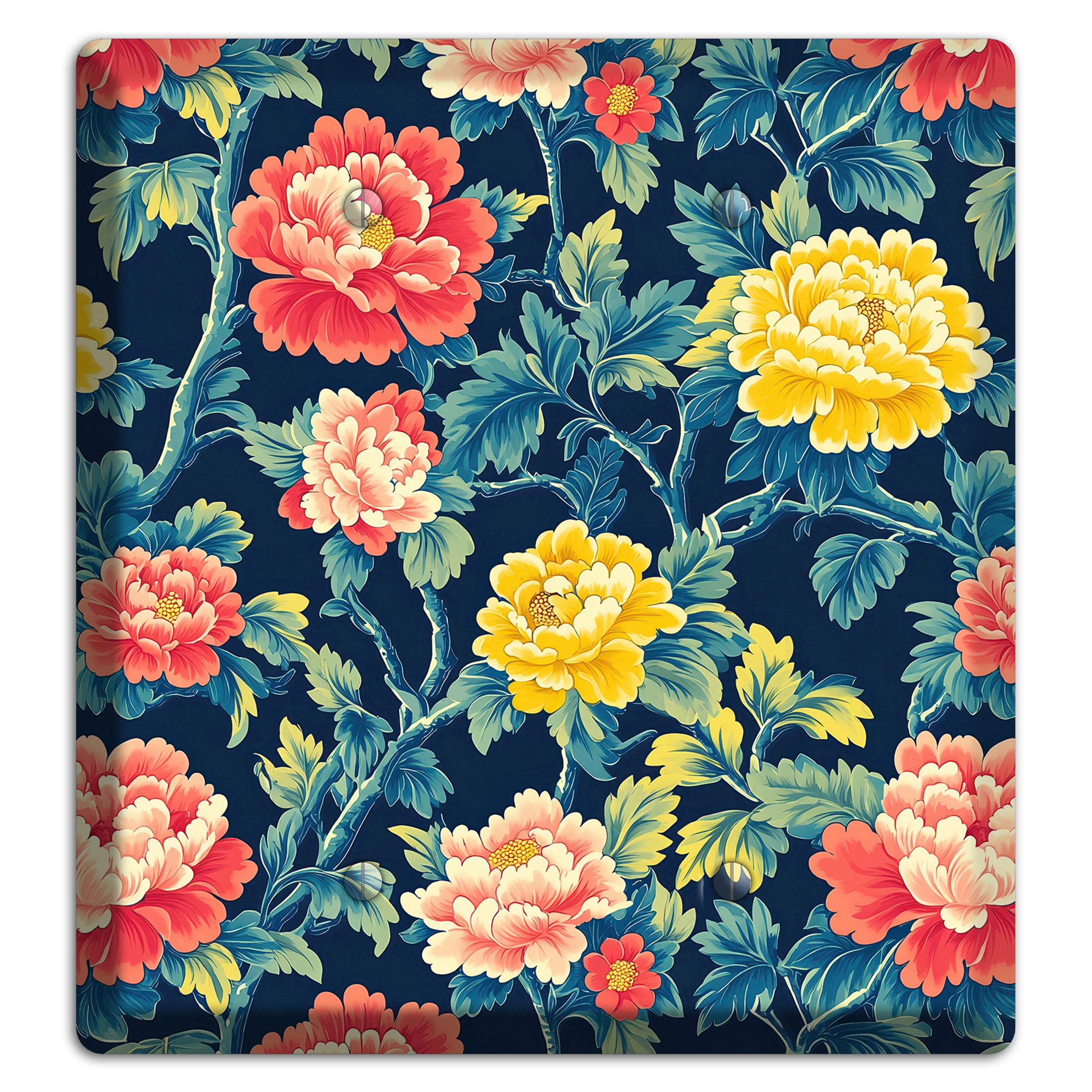 Peony & Bough 2 Blank Wallplate