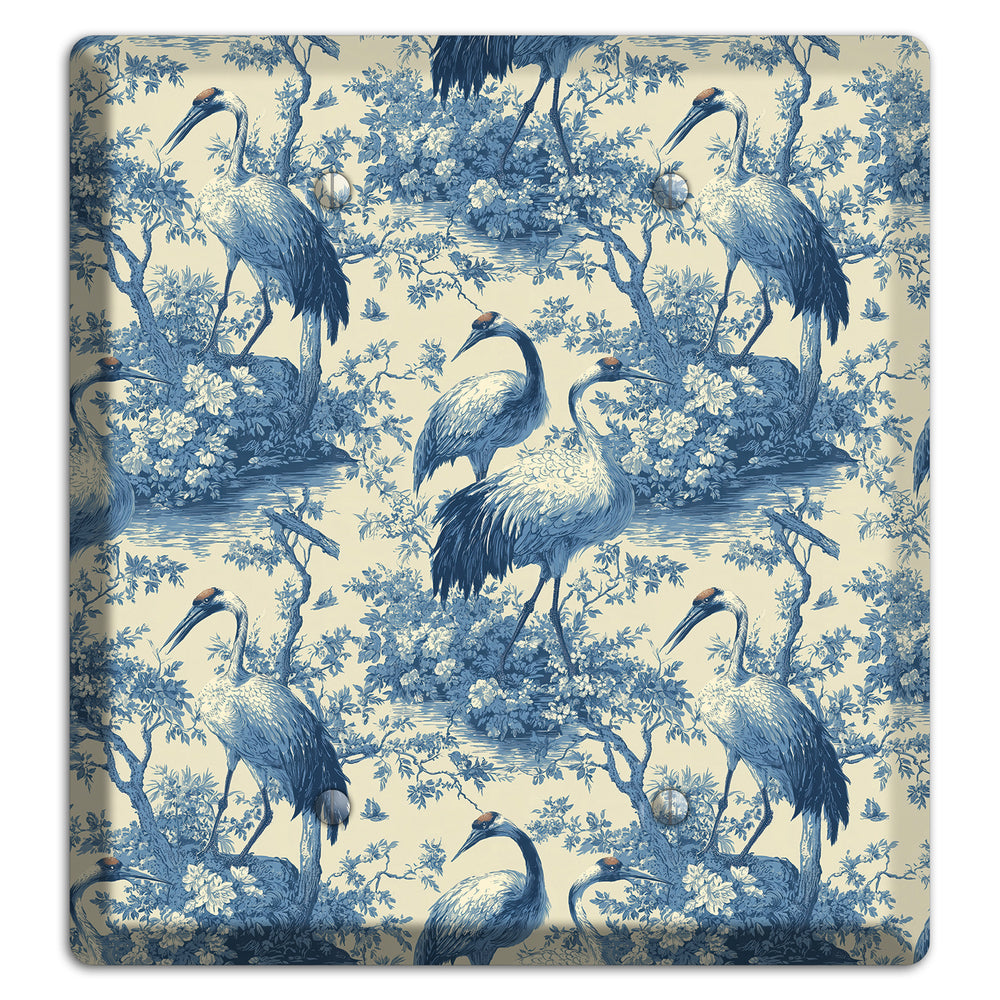 Cobalt Toile Vigil 2 Blank Wallplate