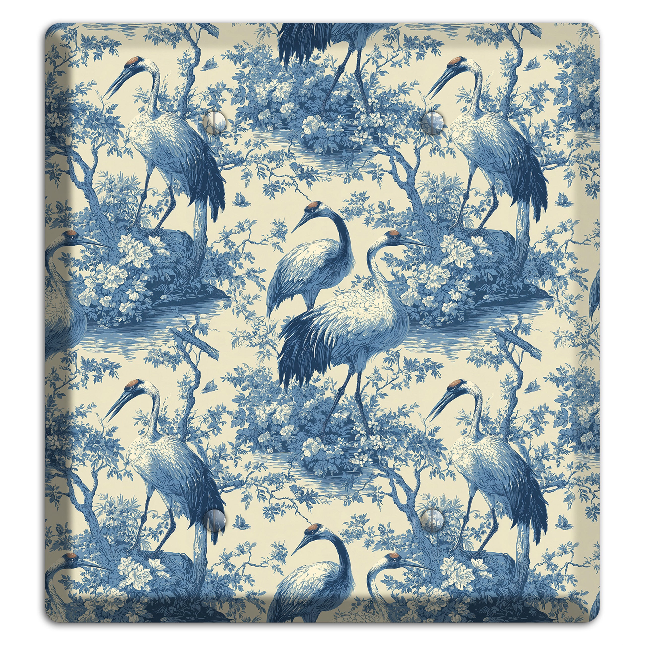 Cobalt Toile Vigil 2 Blank Wallplate