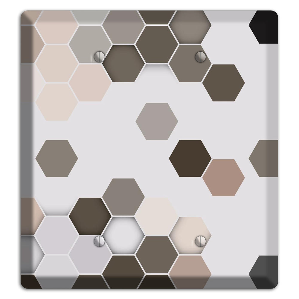 Hex Grid ‚Äì Cool Slate 2 Blank Wallplate