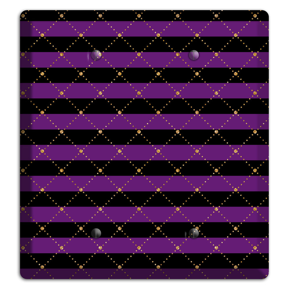 Striped Harlequin Glow 2 Blank Wallplate