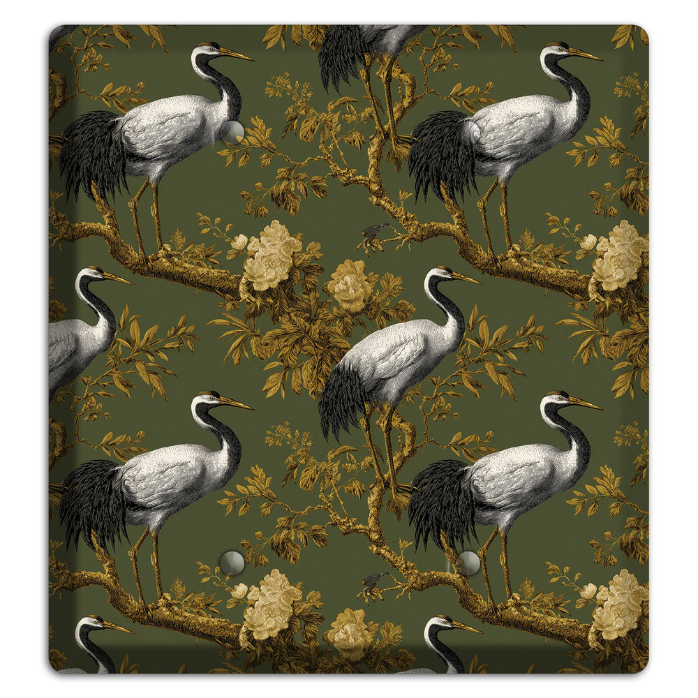 Olive Toile Sanctuary 2 Blank Wallplate