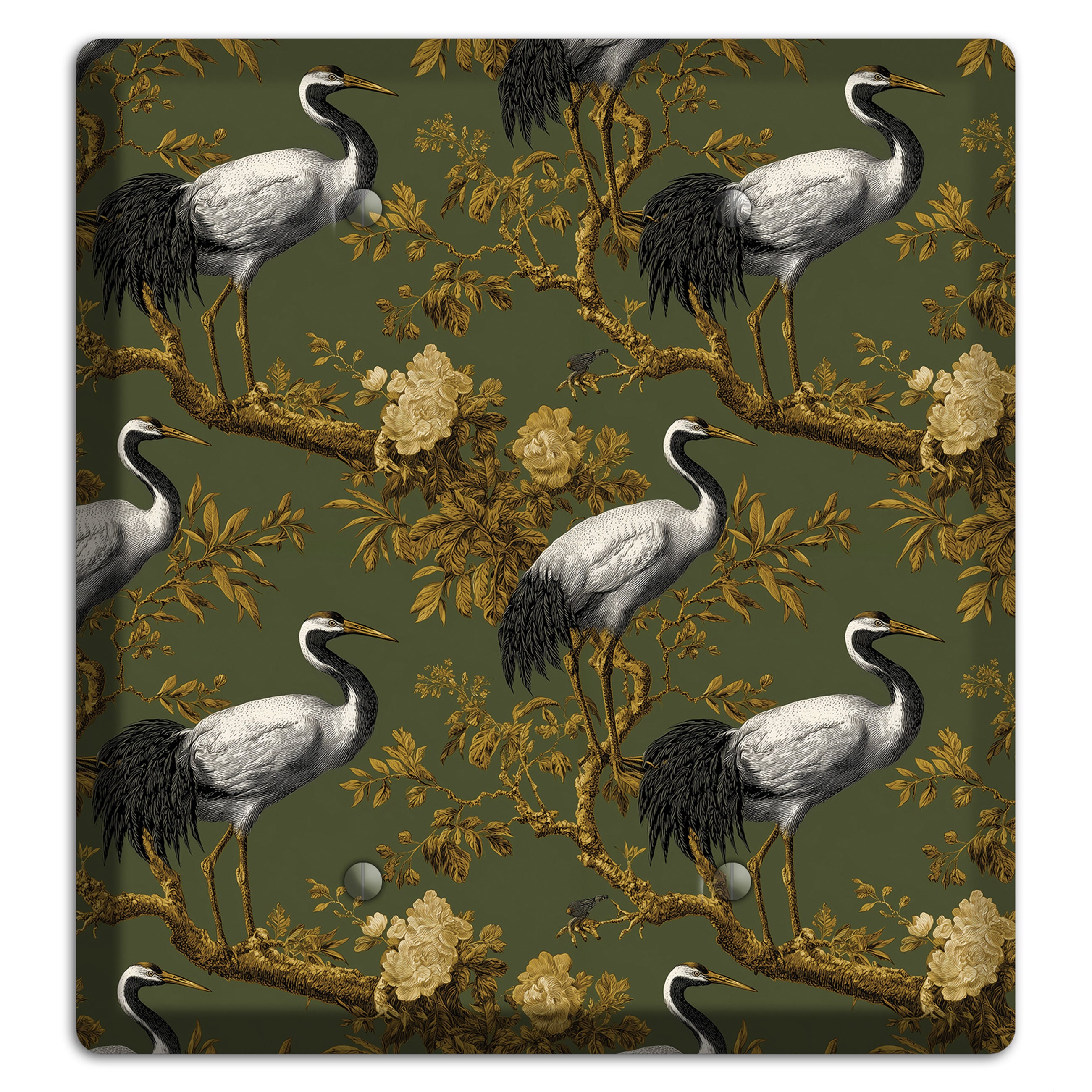 Olive Toile Sanctuary 2 Blank Wallplate