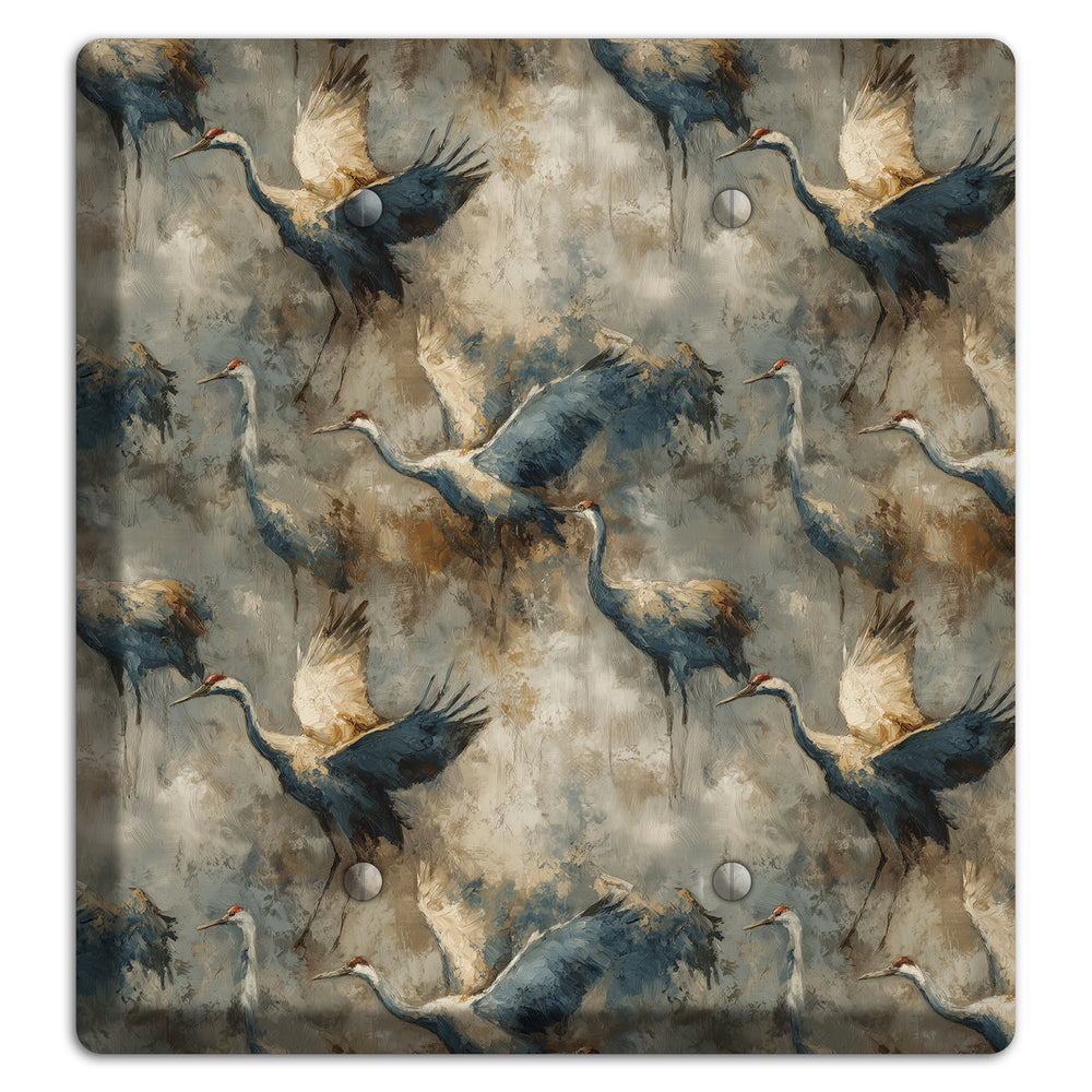 Slate Crane Migration 2 Blank Wallplate