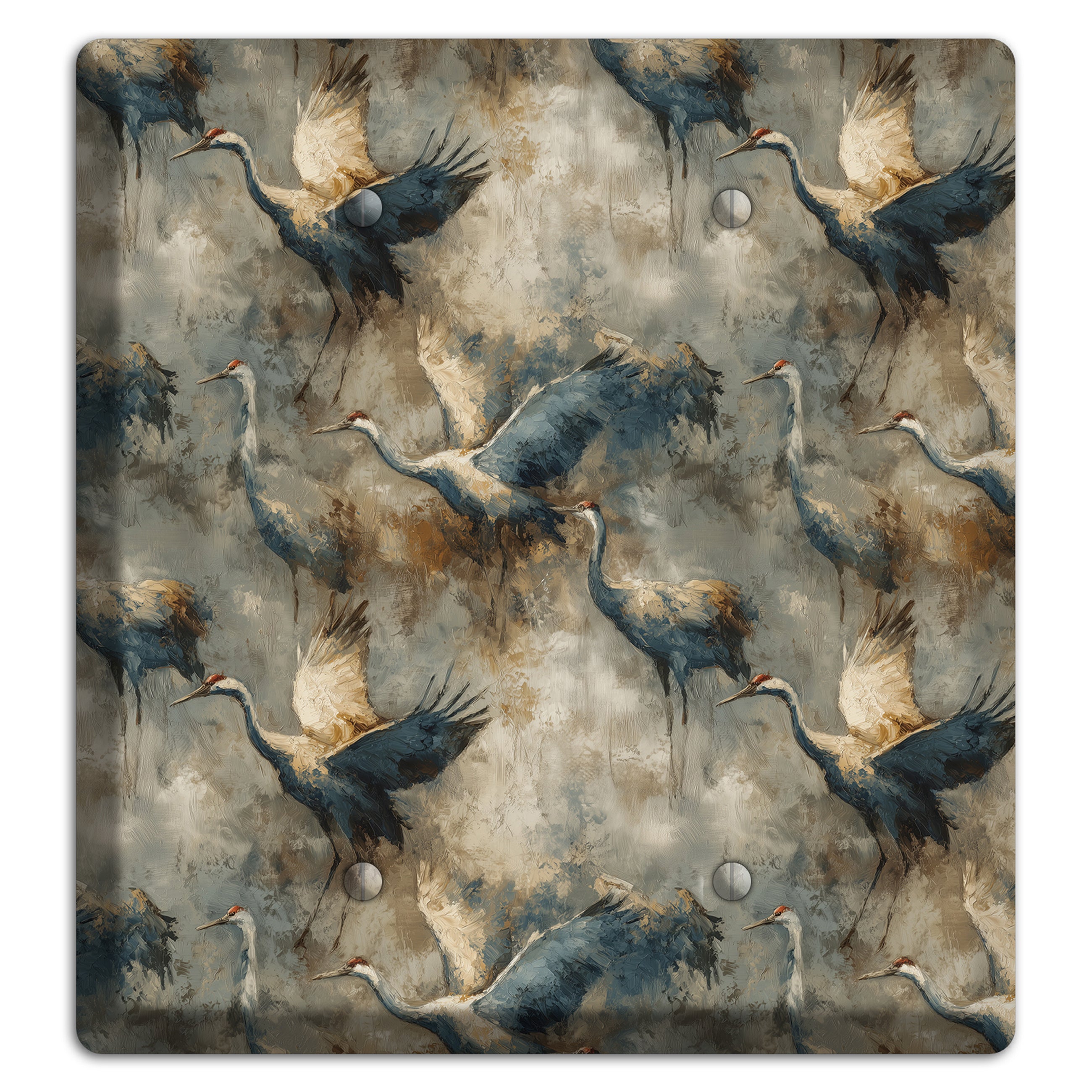 Slate Crane Migration 2 Blank Wallplate