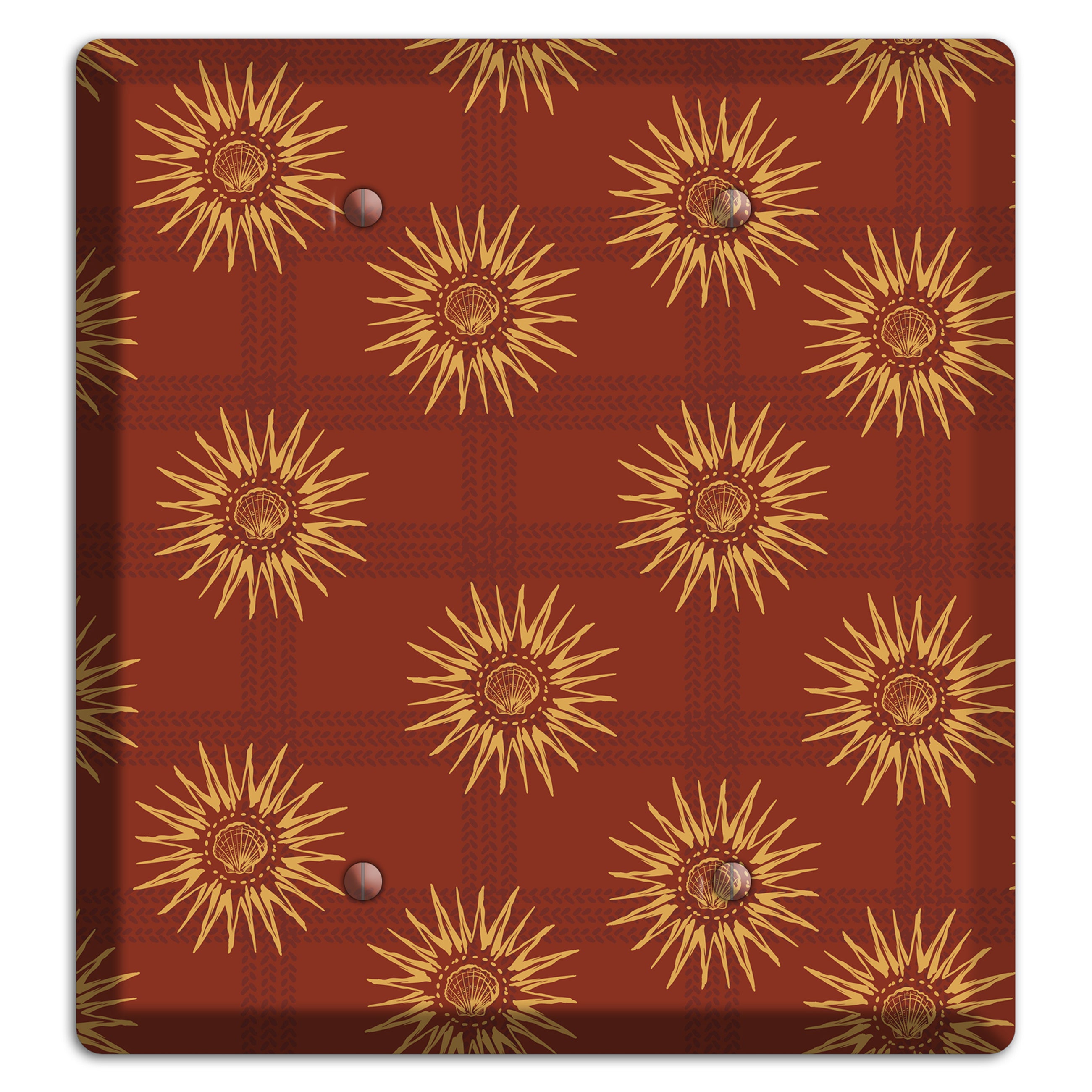 Russet Sun Plaid 2 Blank Wallplate