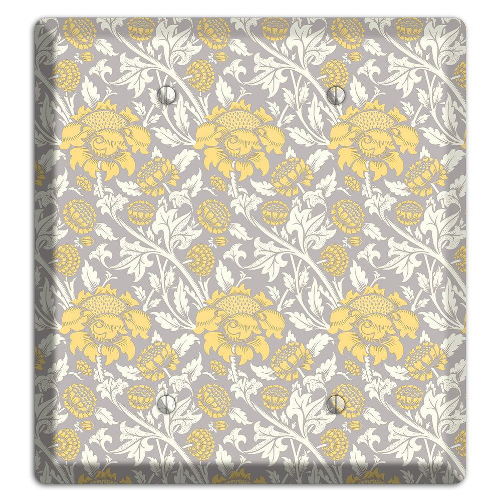 Golden Peony Lace 2 Blank Wallplate