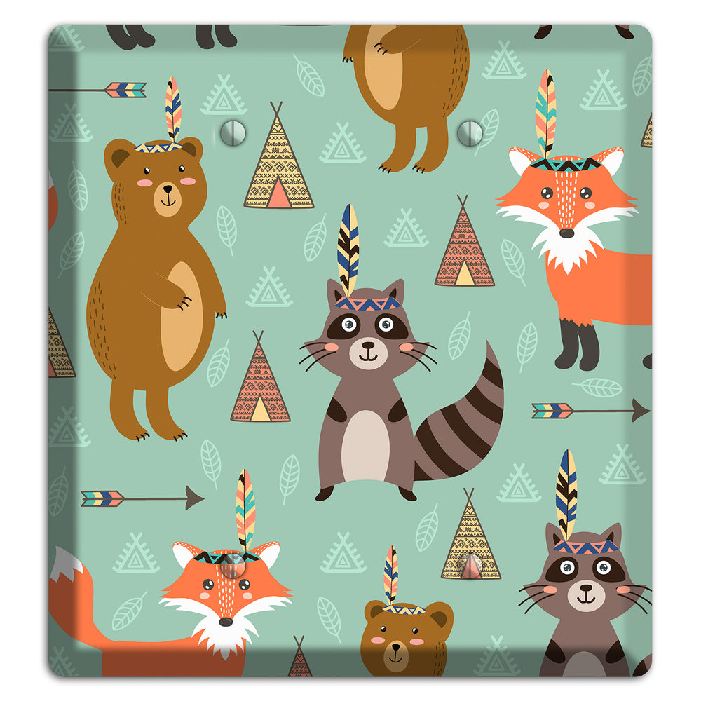 Tribal Woodland Camp 2 Blank Wallplate