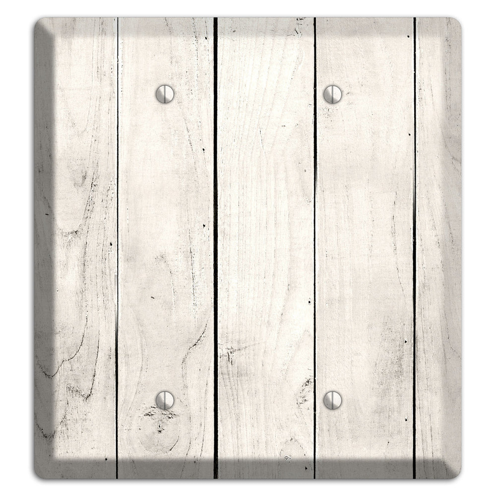 Whitewashed Planks 2 Blank Wallplate