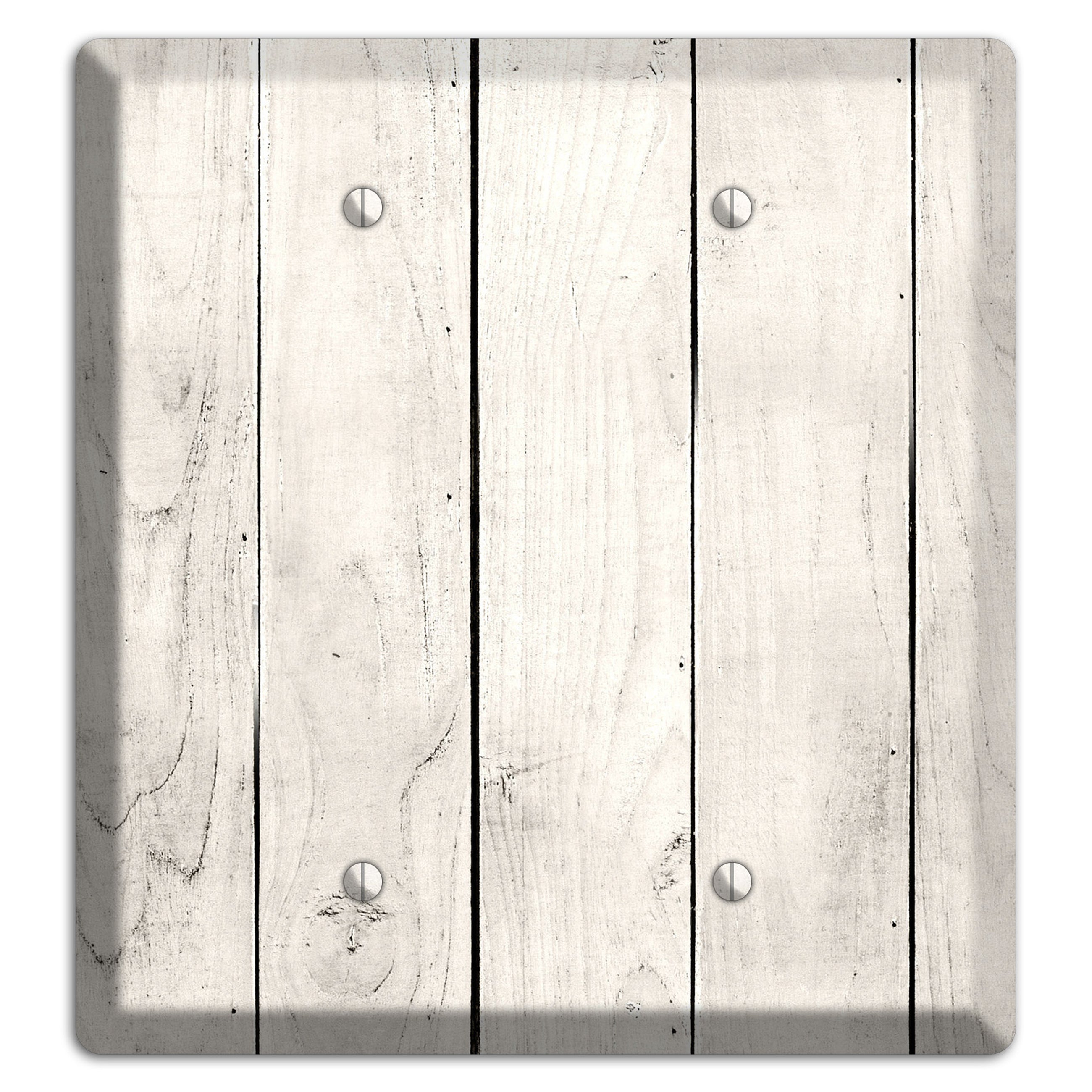 Whitewashed Planks 2 Blank Wallplate