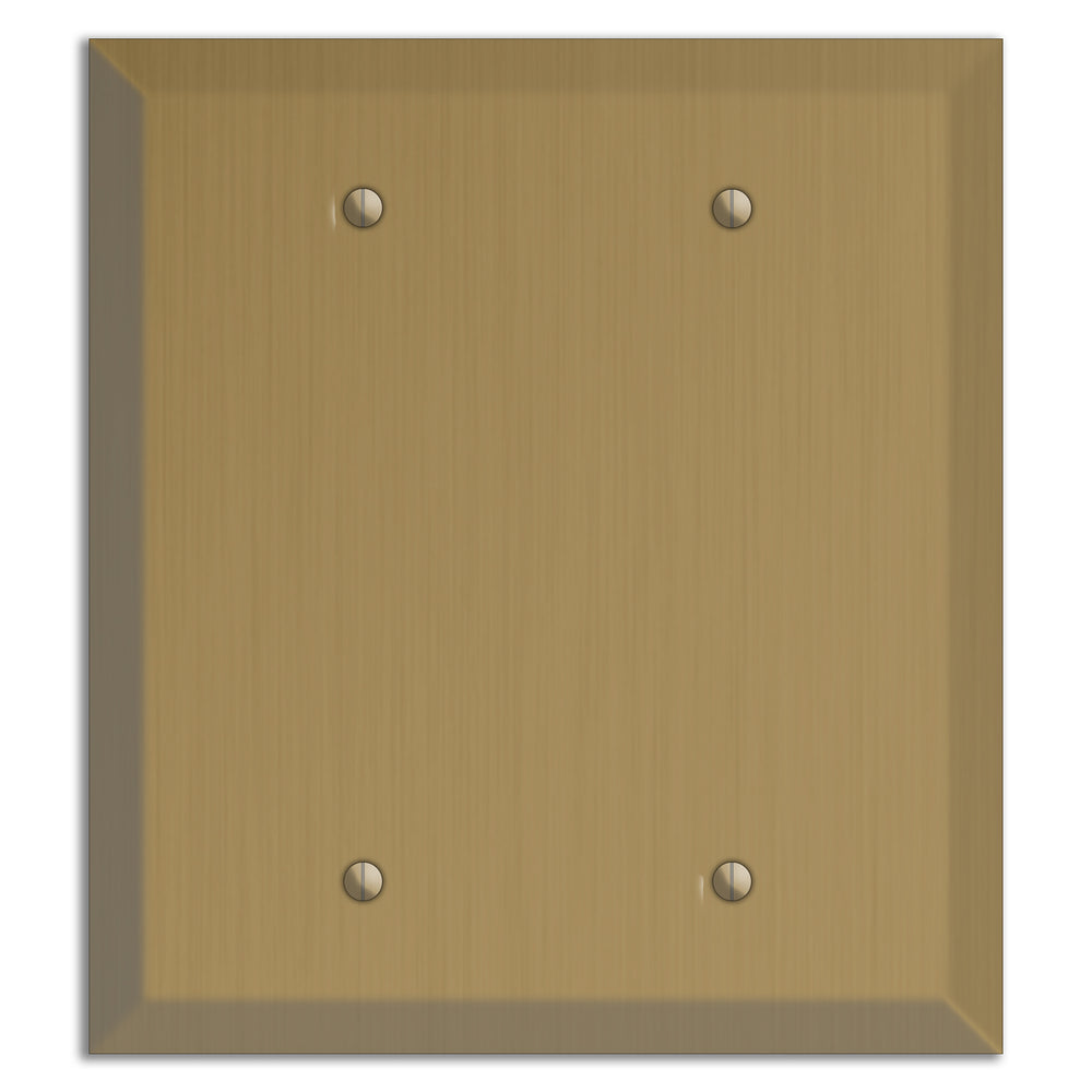 Tower Gold Hand Rubbed Double Blank Cover Plate