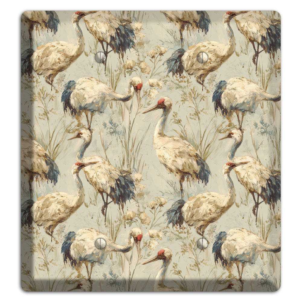 Driftwood Crane Marsh 2 Blank Wallplate