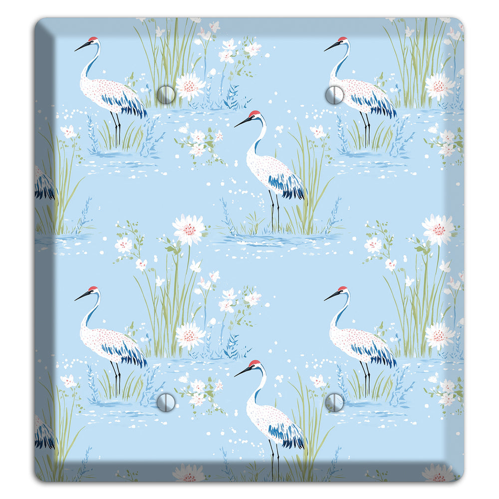 Powder Blue Marsh 2 Blank Wallplate