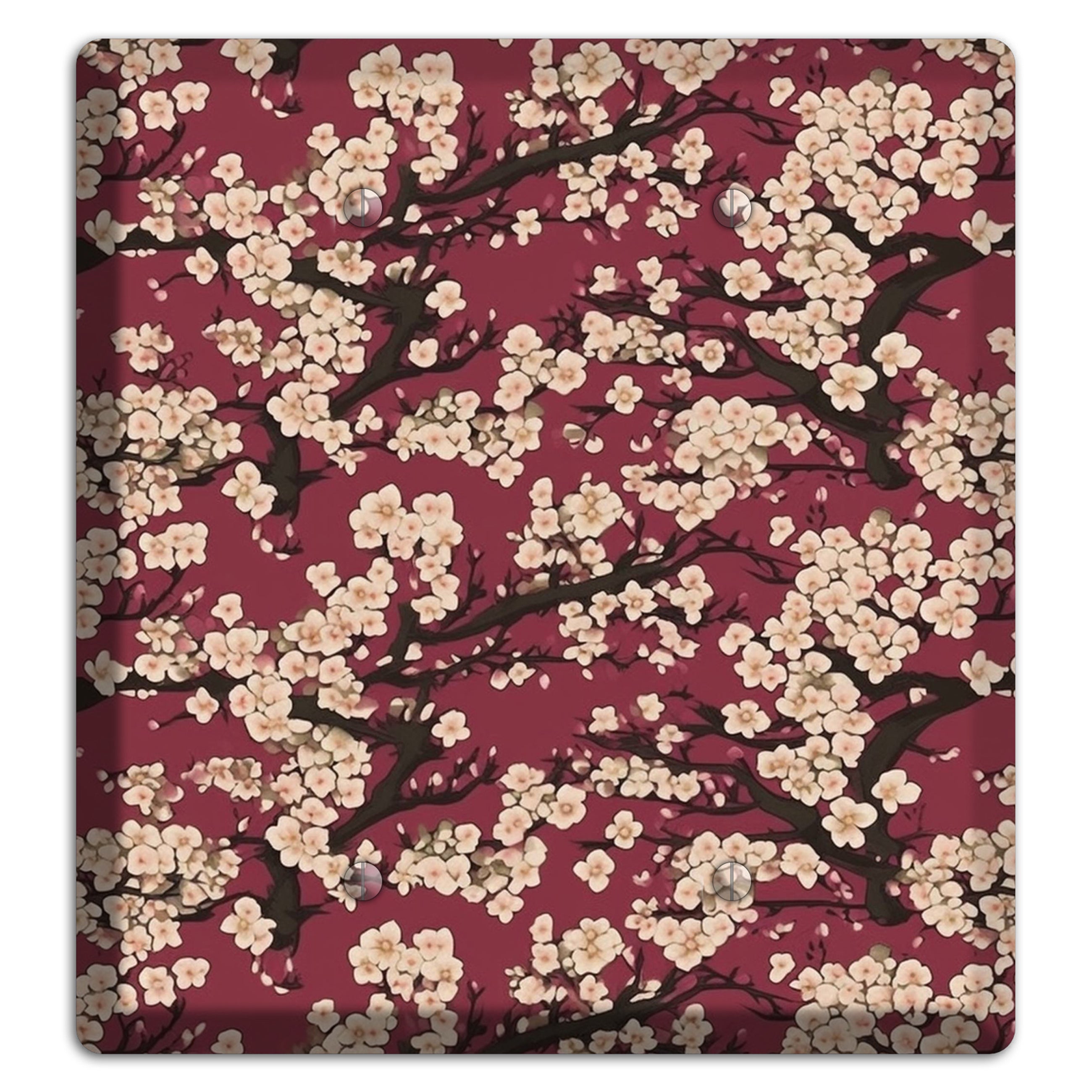 Crimson Plum Drift 2 Blank Wallplate