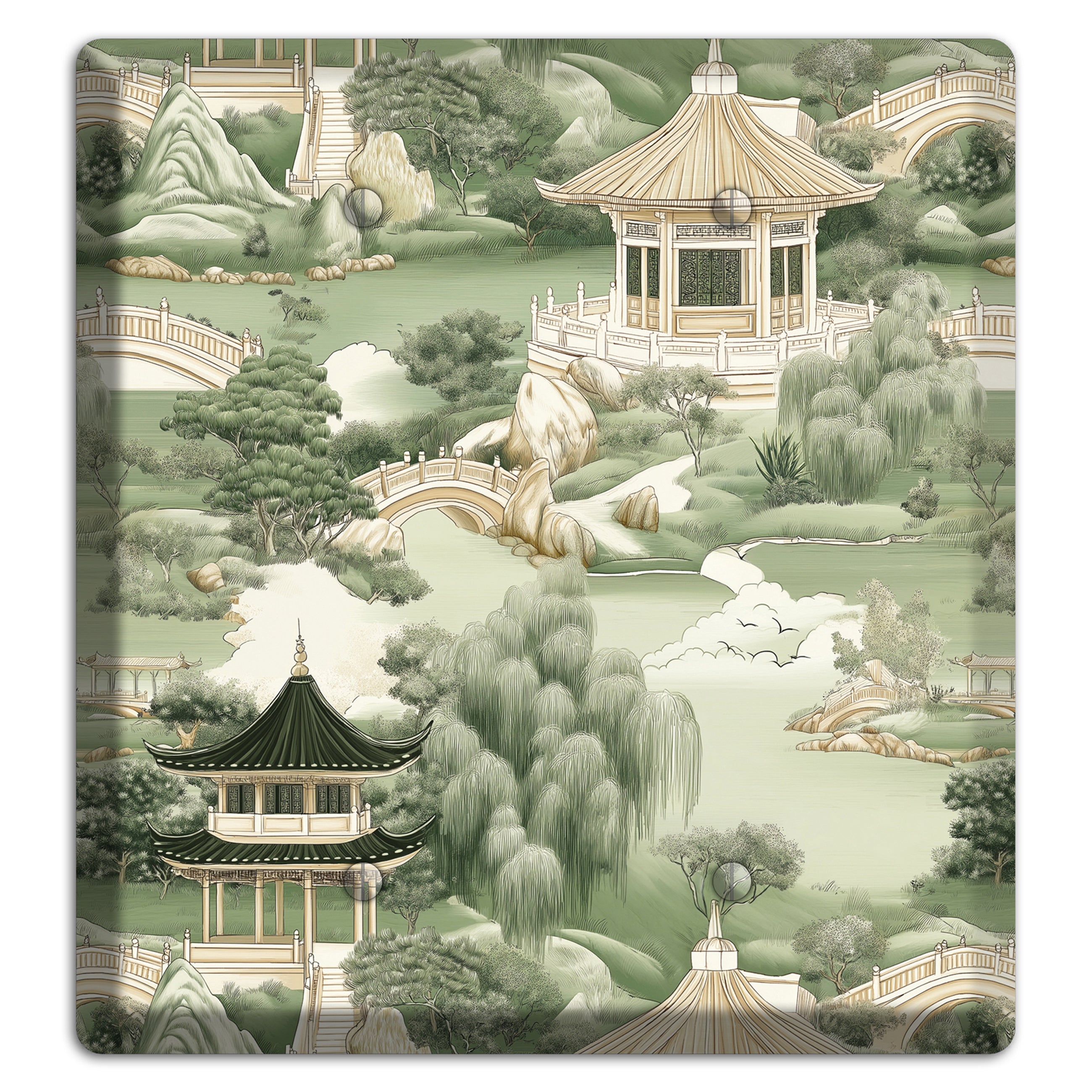 Jade Garden Toile 2 Blank Wallplate