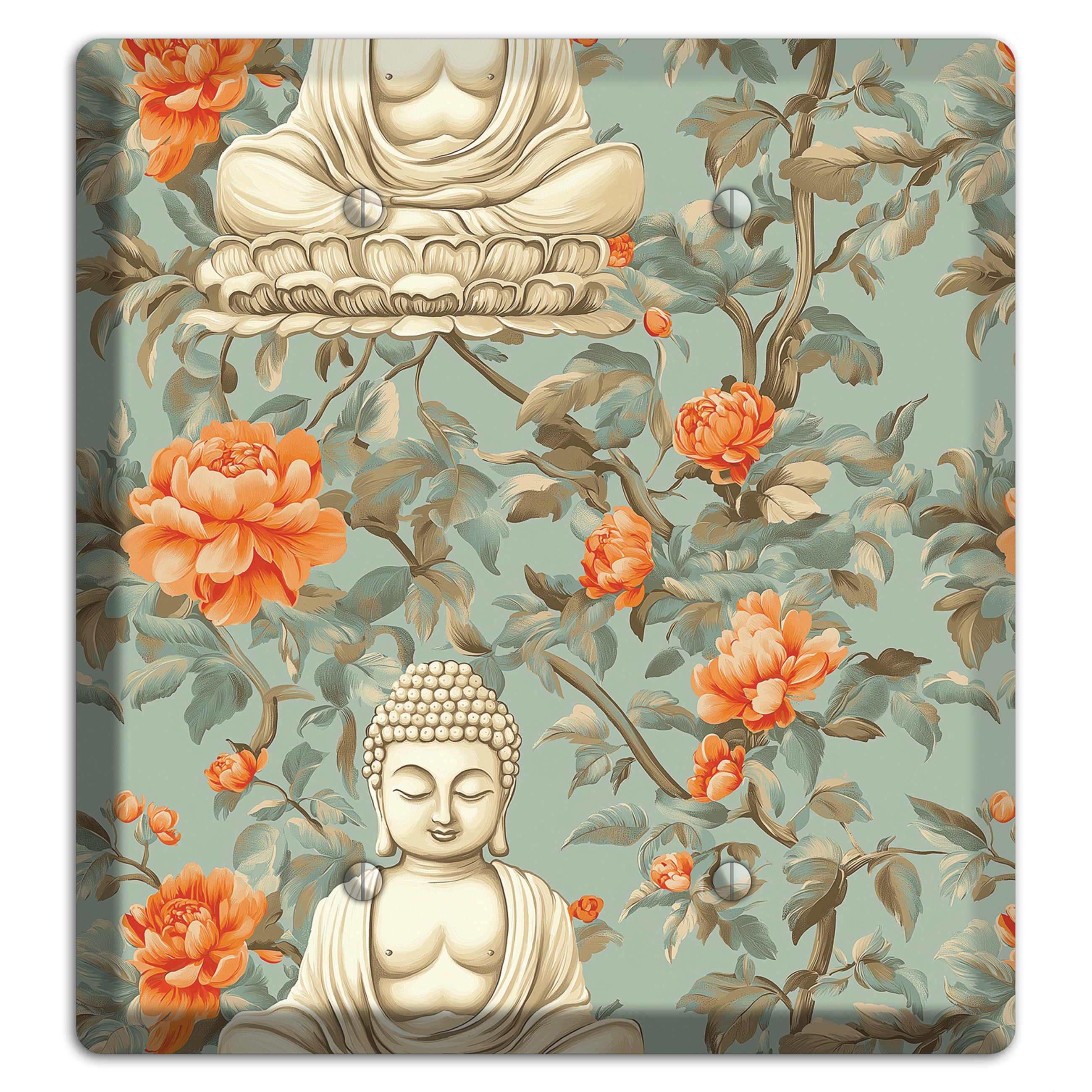 Lotus & Peony 2 Blank Wallplate