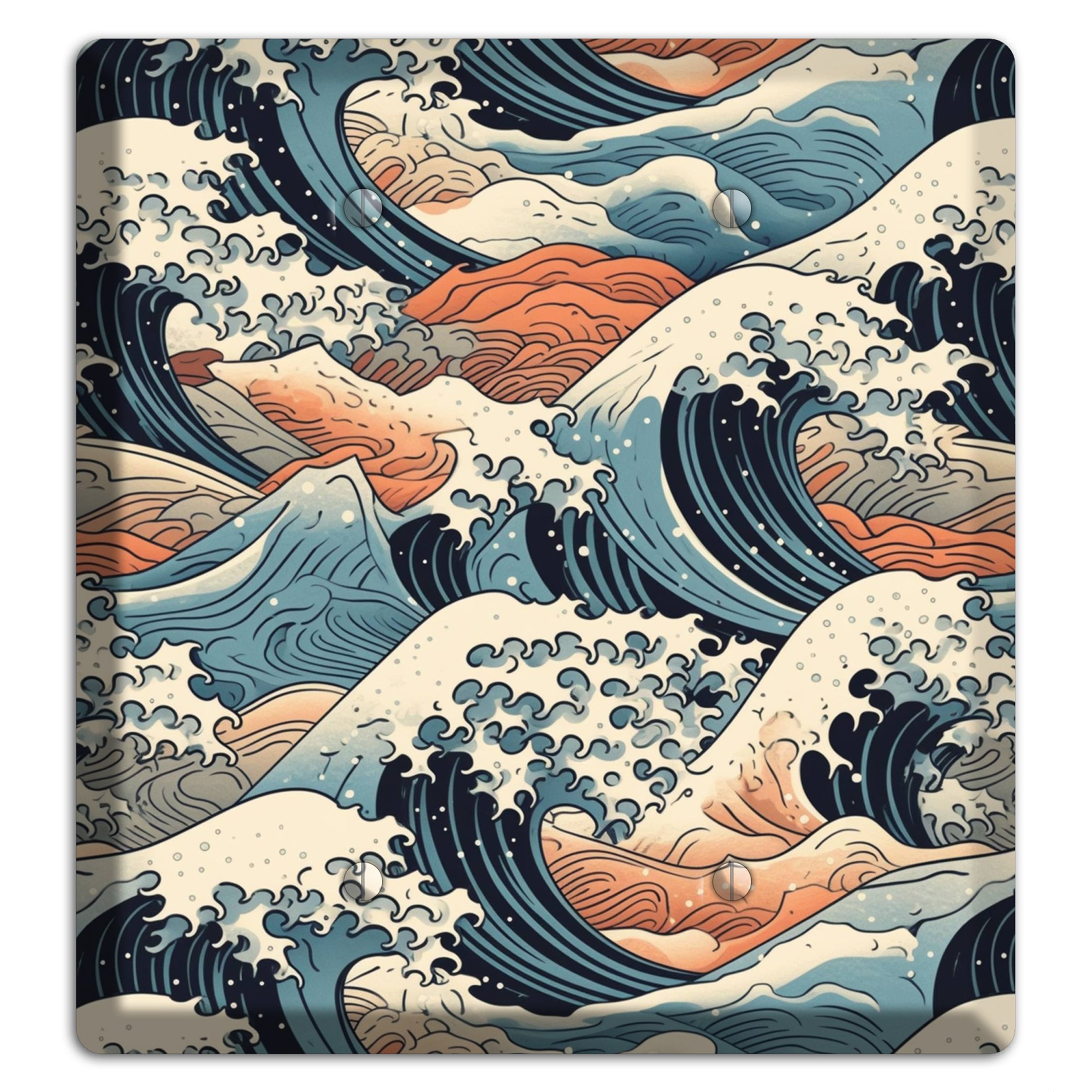 Crashing Tide Scroll 2 Blank Wallplate