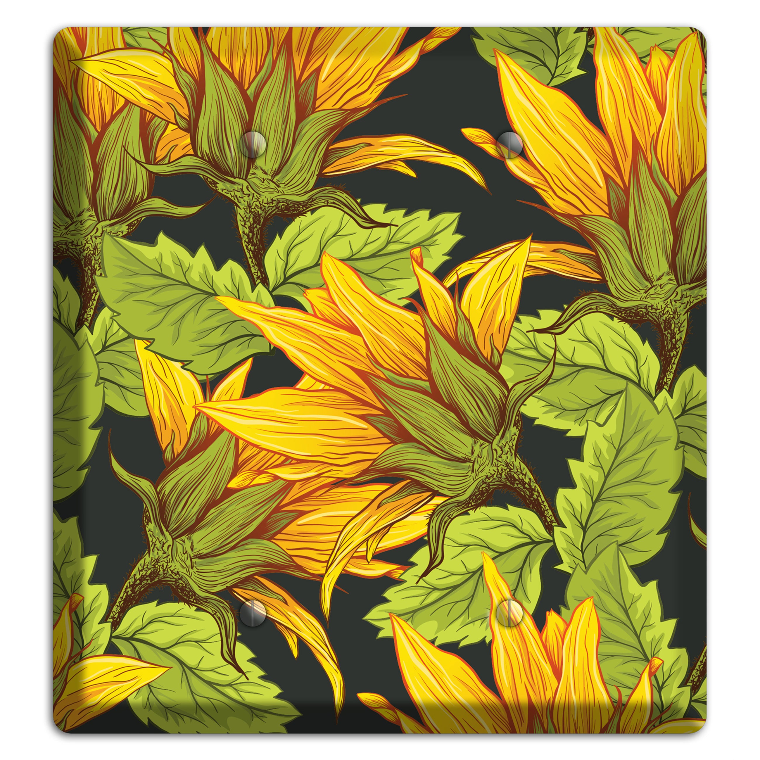 Gilded Bloom Tangle 2 Blank Wallplate