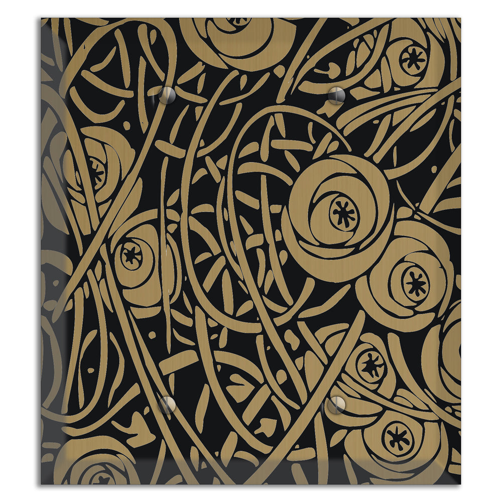 Tower Gold Vine Eyes 2 Blank Wallplate