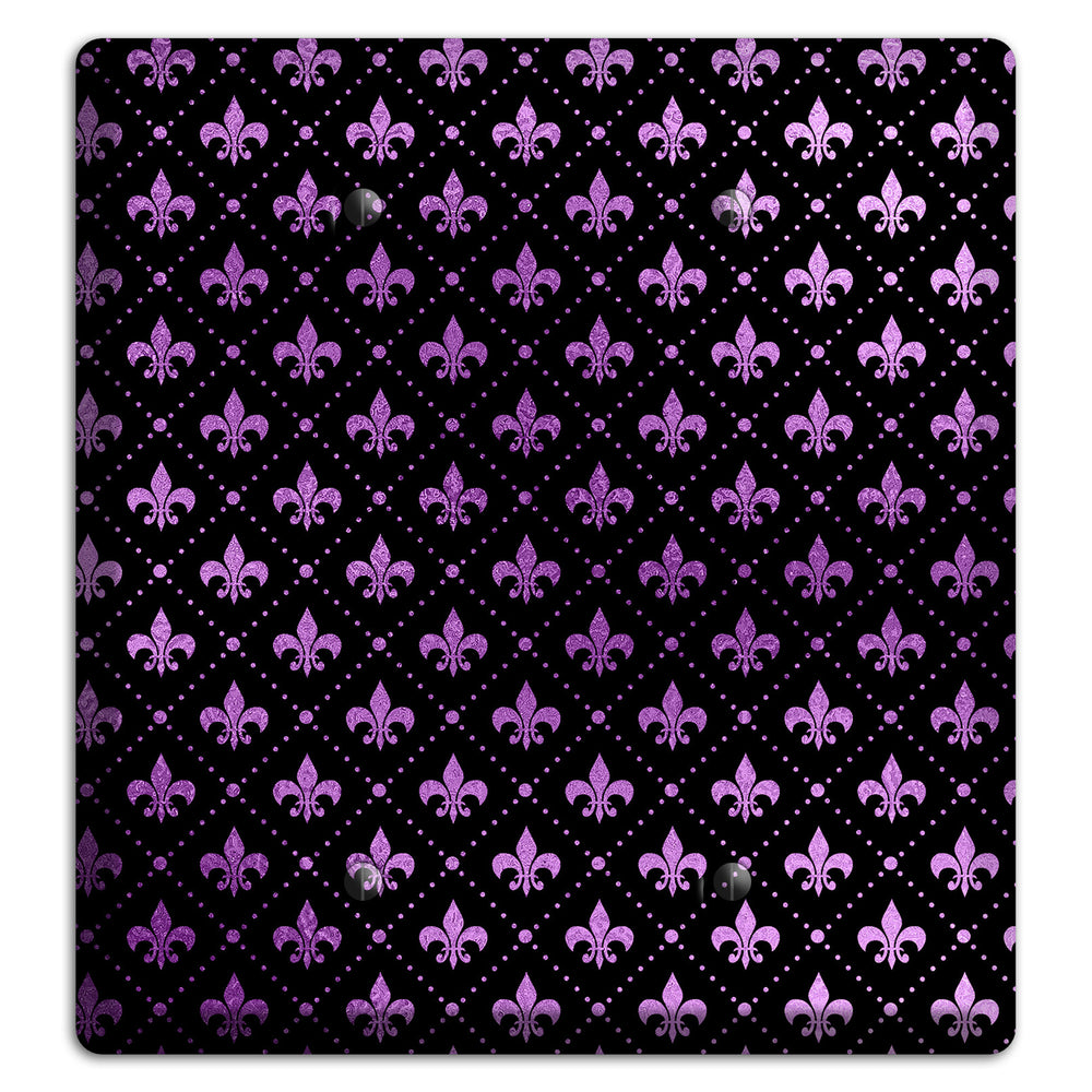 Royal Lilac Grid 2 Blank Wallplate