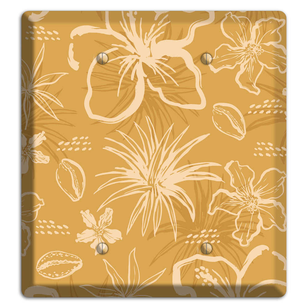 Golden Hibiscus Drift 2 Blank Wallplate
