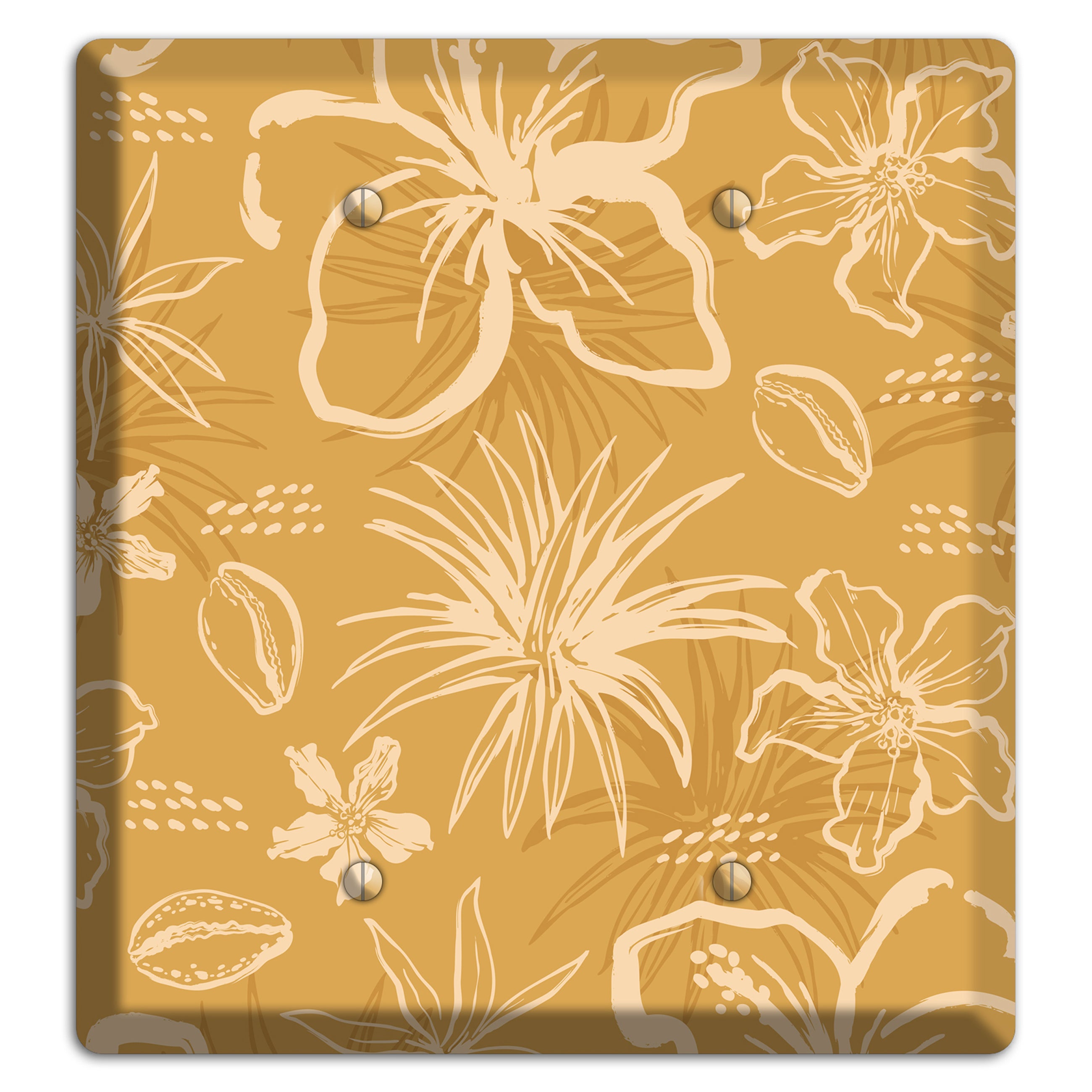Golden Hibiscus Drift 2 Blank Wallplate